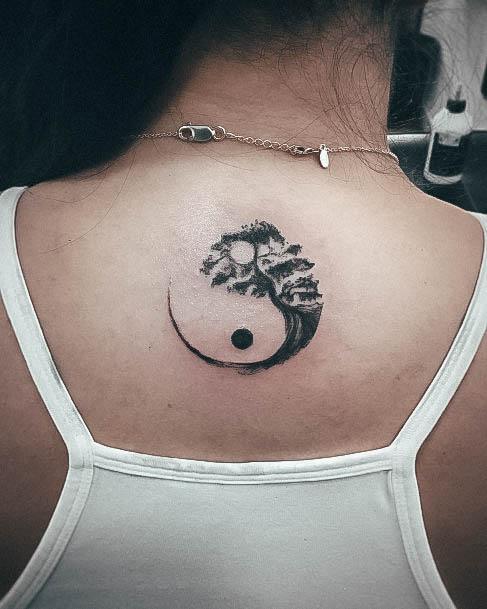 Ravishing Yin Yang Tattoo On Female