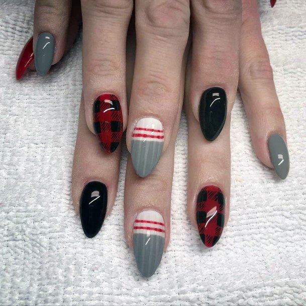 Top 50 Best Checkered Nails For Women - Fingernail Design Ideas