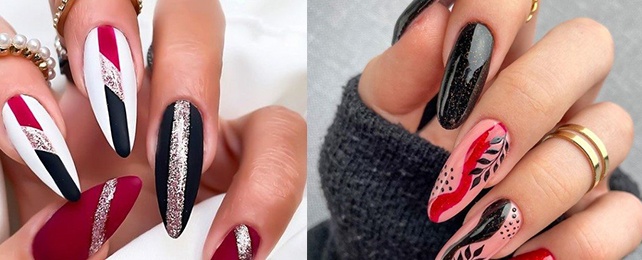 Top 100 Best Red And Black Nails For Women – Girl’s Manicure Ideas