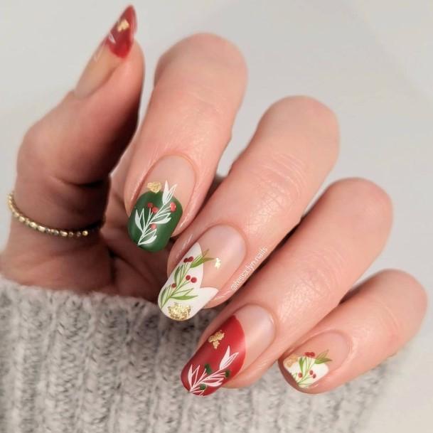 Red And Greenic Womens Red And Green Nail Designs