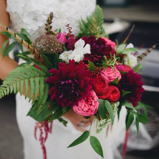 Red And Pink Flowers Wedding