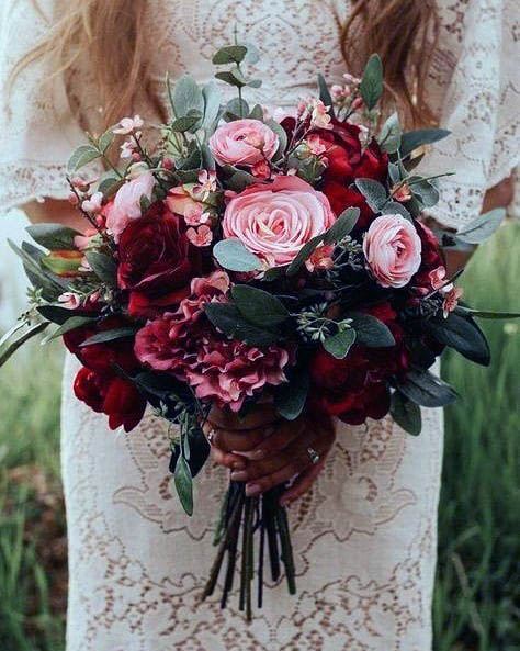 Red And Pink Rose Flower Bouquet