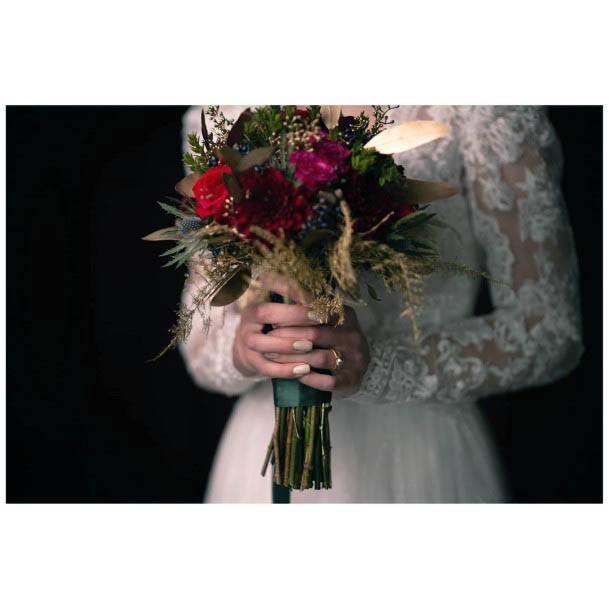 Red And Pink Winter Wedding Flowers