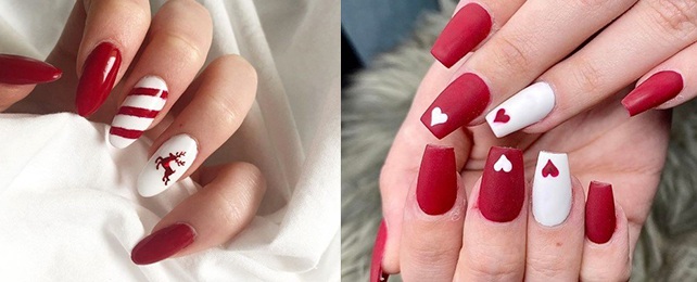 Top 100 Best Red And White Nails For Women – Fingernail Design Ideas