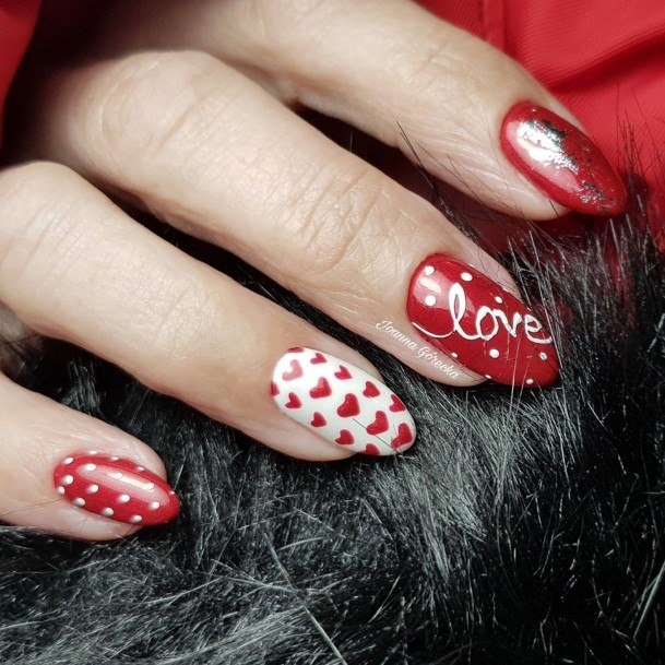 Red And Whiteic Womens Red And White Nail Designs