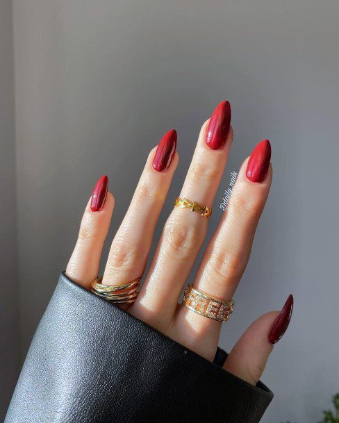 Red Dress Nail For Ladies