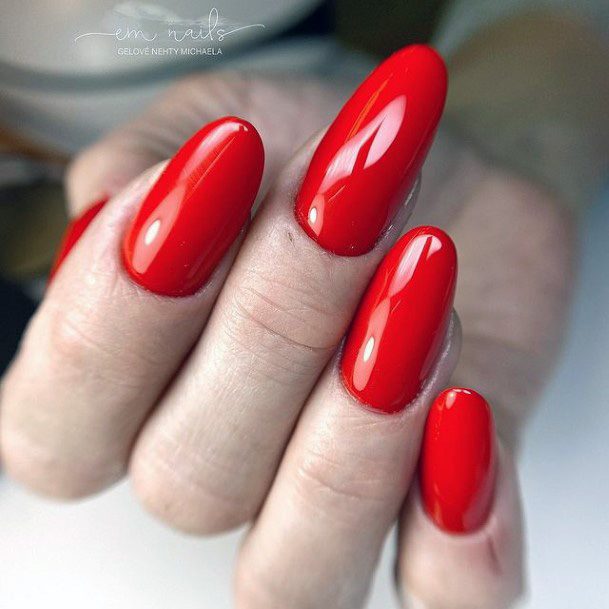 Red Dress Womens Feminine Red Dress Nails