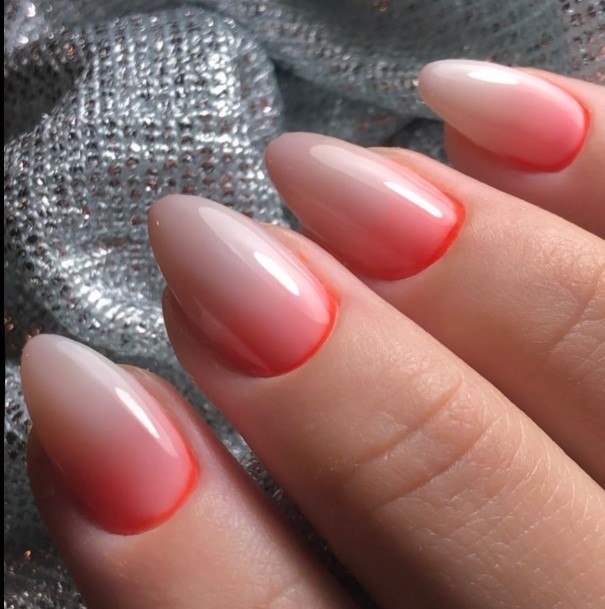 Red Ombre Womens Feminine Red Ombre Nails