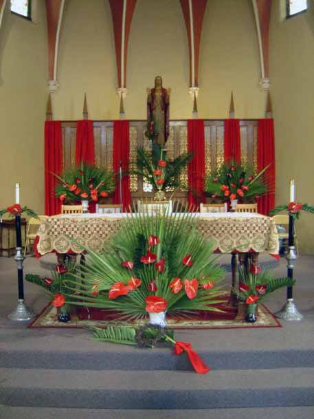 Red Scheme Church Wedding Decorations