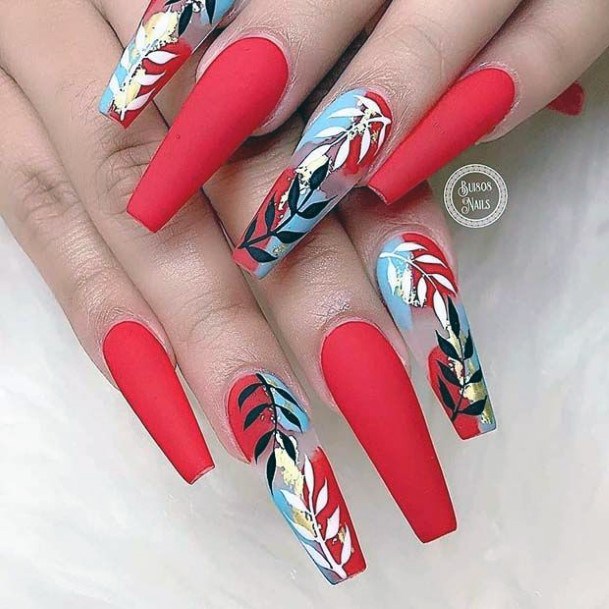 Red Summer Girls Nail Ideas