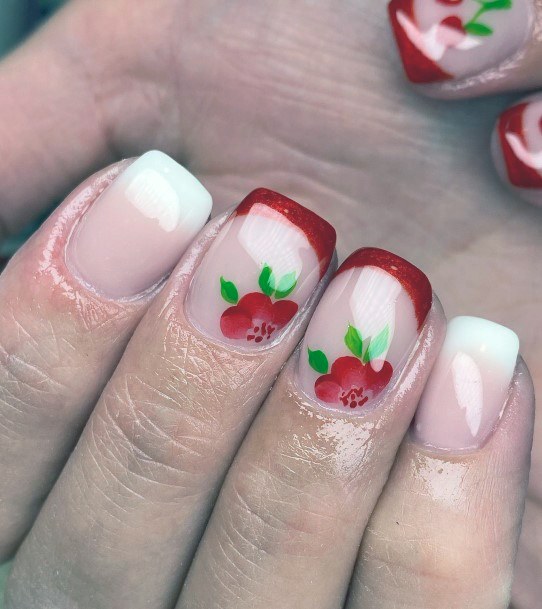 Red Summer Womens Feminine Red Summer Nails