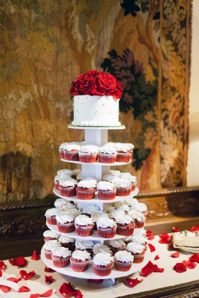 Red Velvet Wedding Cupcake