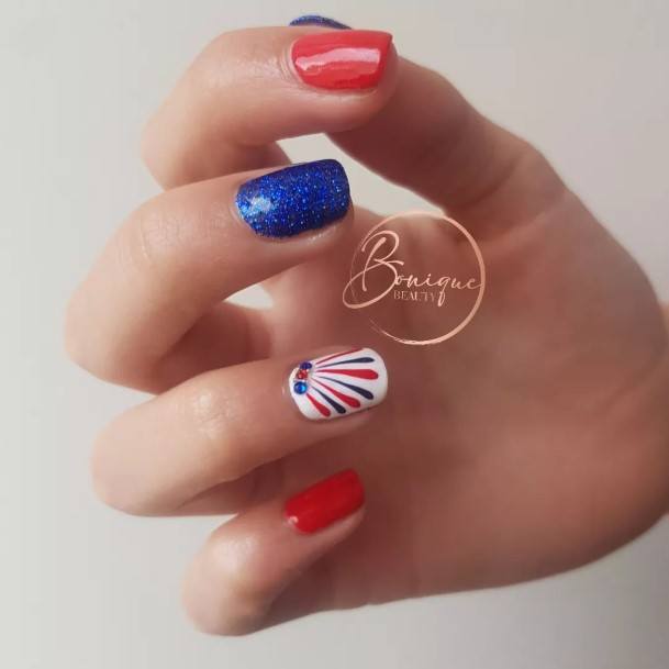 Red White And Blue Nail Design Inspiration For Women