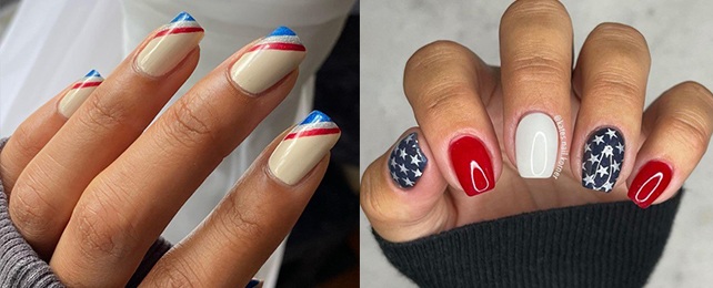 Top 100 Best Red White And Blue Nails For Women – Patriotic Fingernail Ideas