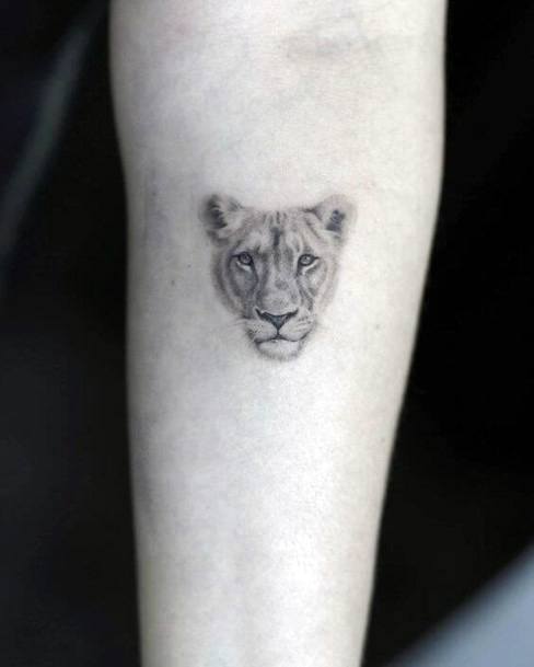 Refined Lion Tattoo For Women Arms
