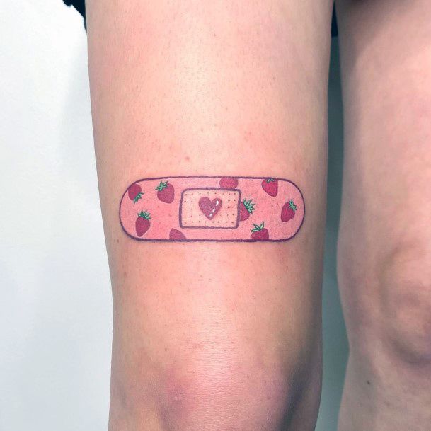Remarkable Womens Bandaid Tattoo Ideas