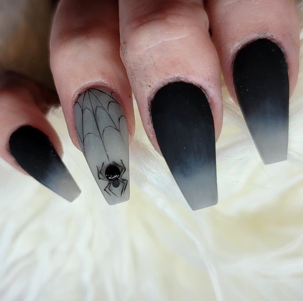 Remarkable Womens Black And Grey Nail Ideas