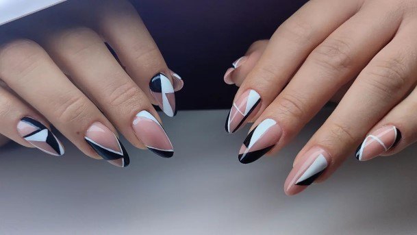 Remarkable Womens Black Oval Nail Ideas