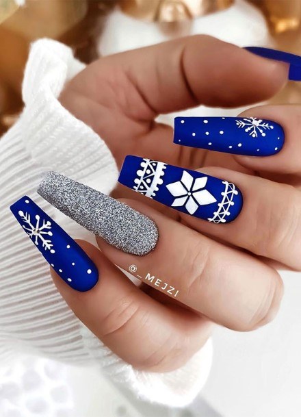 Remarkable Womens Blue Winter Nail Ideas