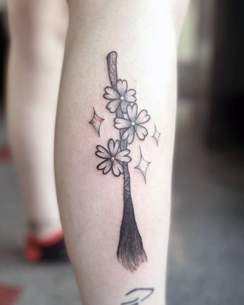 Remarkable Womens Broomstick Tattoo Ideas