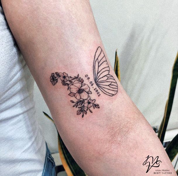 Remarkable Womens Butterfly Flower Tattoo Ideas