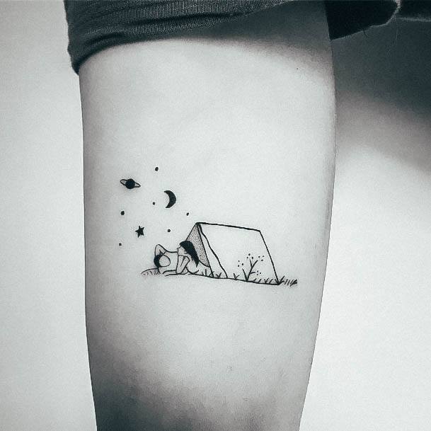 Remarkable Womens Camping Tattoo Ideas