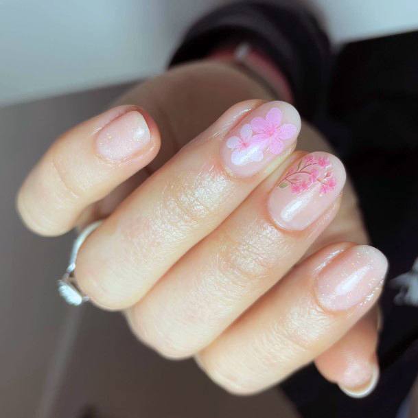 Remarkable Womens Cherry Blossom Sakura Nail Ideas