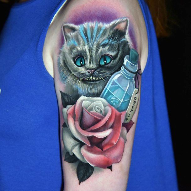 Remarkable Womens Cheshire Cat Tattoo Ideas