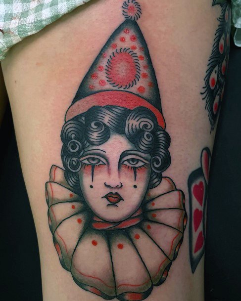 Remarkable Womens Clown Tattoo Ideas