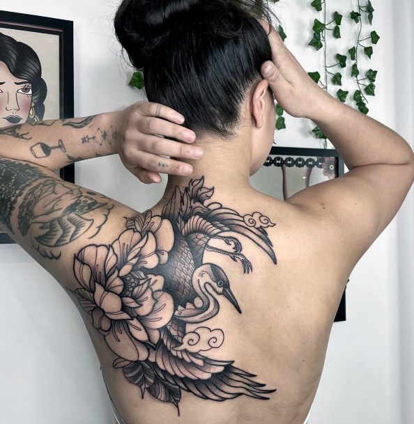 Remarkable Womens Crane Tattoo Ideas