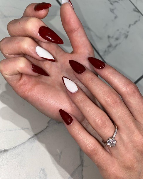 Remarkable Womens Dark Maroon Nail Ideas