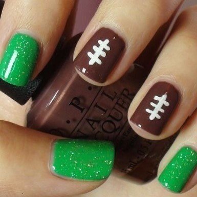 Remarkable Womens Football Nail Ideas