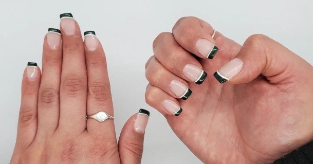 Remarkable Womens Green And White Nail Ideas