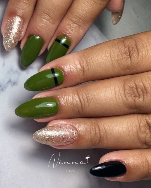 Remarkable Womens Green Dress Nail Ideas