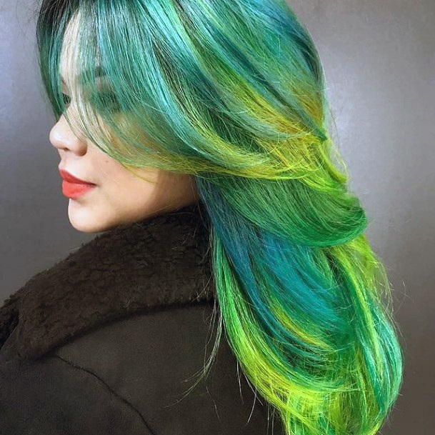 Remarkable Womens Green Hairstyles Ideas