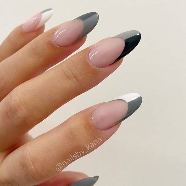 Remarkable Womens Grey And White Nail Ideas