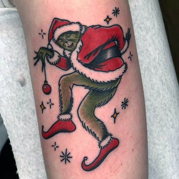 Top 100 Best Grinch Tattoos For Women Christmas Design Ideas