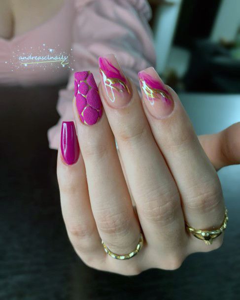 Remarkable Womens Magenta Nail Ideas