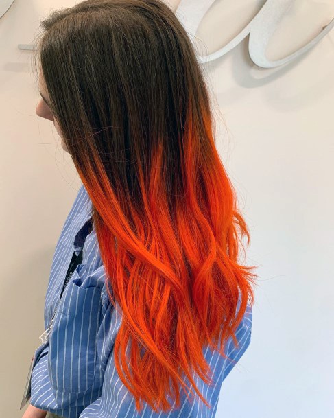 Remarkable Womens Orange Ombre Hairstyles Ideas