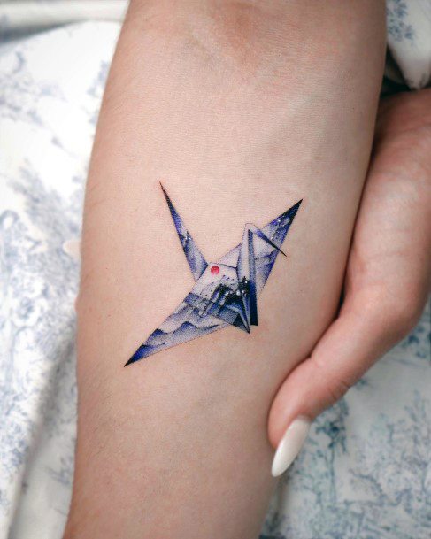 Remarkable Womens Origami Tattoo Ideas