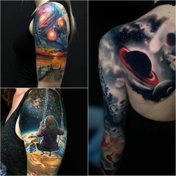 Remarkable Womens Planet Tattoo Ideas