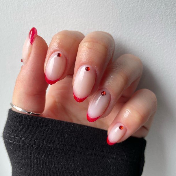 Remarkable Womens Red French Tip Nail Ideas
