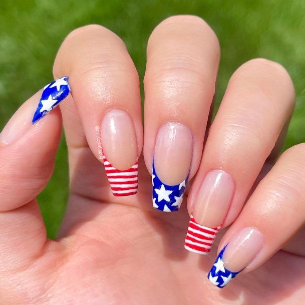 Remarkable Womens Red White And Blue Nail Ideas