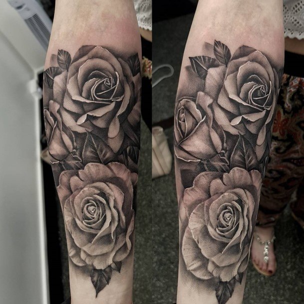 Remarkable Womens Rose Sleeve Tattoo Ideas