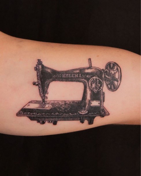 Remarkable Womens Sewing Machine Tattoo Ideas