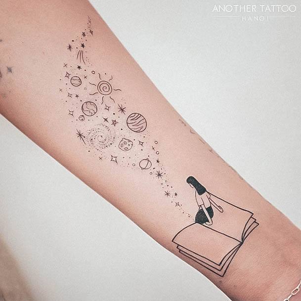 Remarkable Womens Space Tattoo Ideas