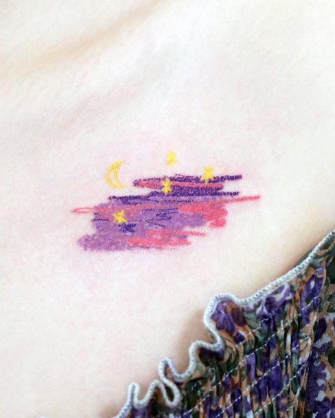 Remarkable Womens Sunset Sunrise Tattoo Ideas