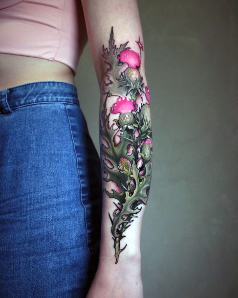 Remarkable Womens Thistle Tattoo Ideas