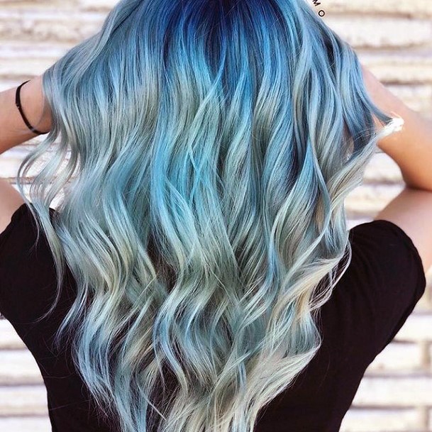 Remarkable Womens Turquoise Ombre Hairstyles Ideas