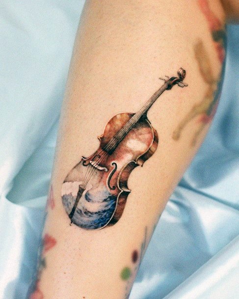 Remarkable Womens Violin Tattoo Ideas